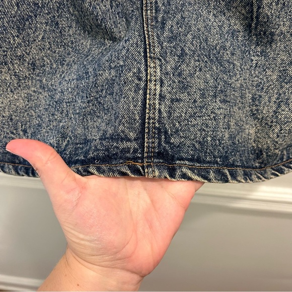 Vintage Roberto Orsini Denim Skirt 7/8 acid wash 80s jean - Picture 3 of 12